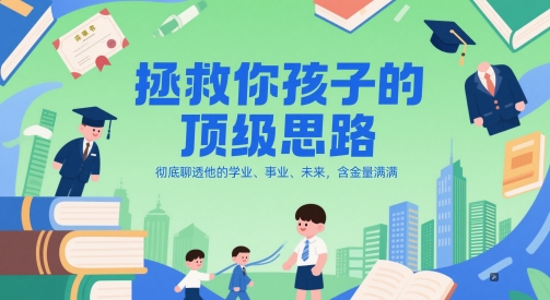 付费文章：拯救你孩子的顶级思路，彻底聊透他的学业、事业、未来，含金量满满-网创之家