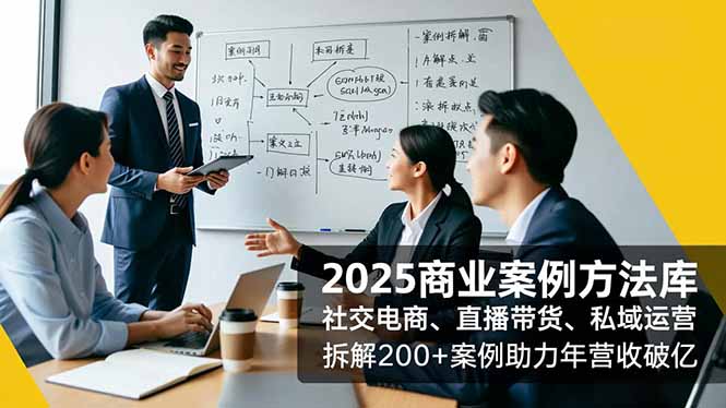 2025商业案例方法库，社交电商、直播带货、私域运营，拆解200+案例助力年营收破亿-网创之家