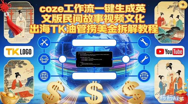 Coze扣子工作流一键生成英文版民间故事视频，文化出海TK油管捞美金拆解教程-网创之家