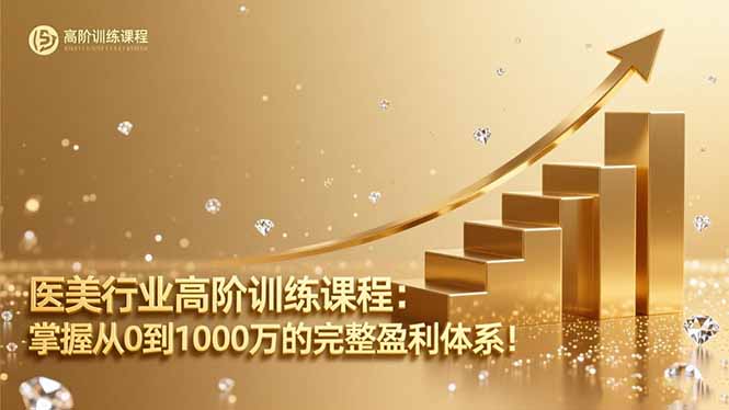 医美行业高阶训练课程：掌握从0到1000万的完整盈利体系！-网创之家