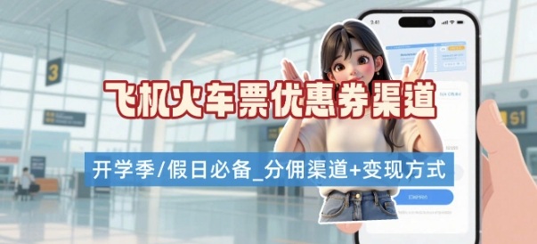 学生党必看!机票火车票优惠券申请渠道 + 项目打法,开学季节日速存-网创之家