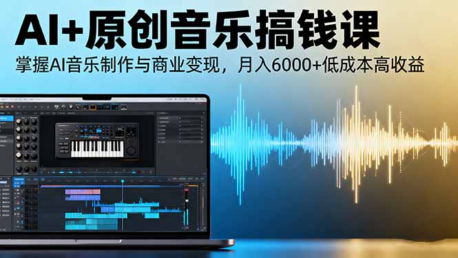 AI+原创音乐搞钱课：掌握AI音乐制作与商业变现，月入6000+低成本高收益-网创之家
