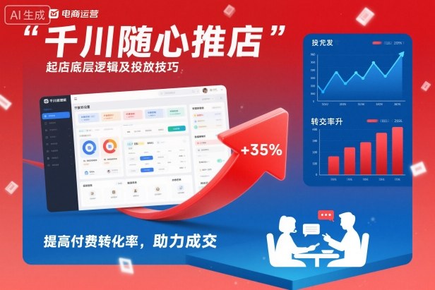 千川随心推起店底层逻辑及投放技巧，提高付费转化率，助力成交-网创之家