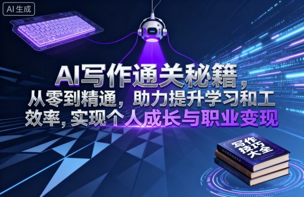 AI写作通关秘籍，从零到精通，助力提升学习和工作效率，实现个人成长与职业变现-网创之家