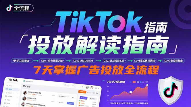 TikTok投放解读指南：后台操作/计划建立/模式选择，7天掌握广告投放全流程-网创之家