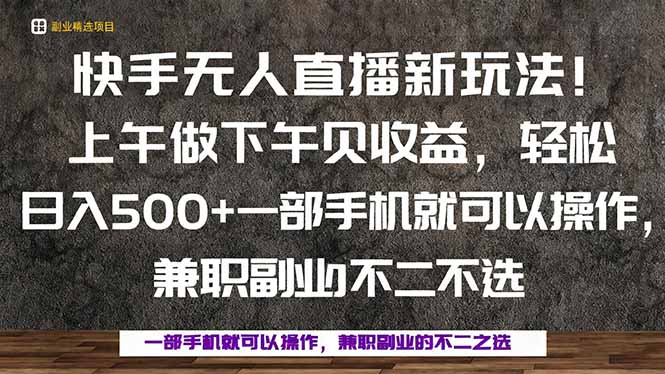 一部手机，上午做 下午见收益，学会秒上手，轻松日入500+-网创之家